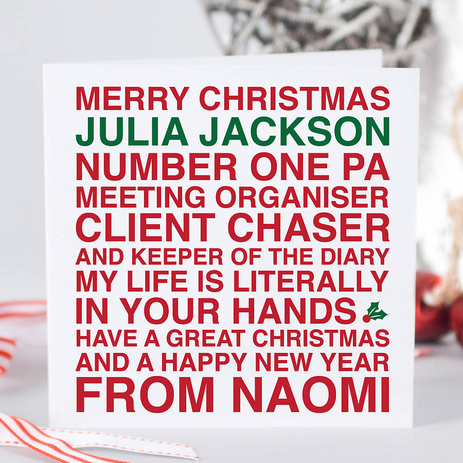 personalised corporate christmas card by megan claire