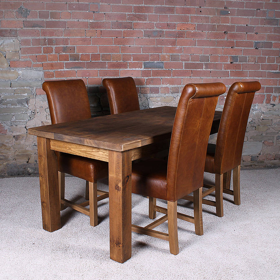solid wood dining table by h&f | notonthehighstreet.com