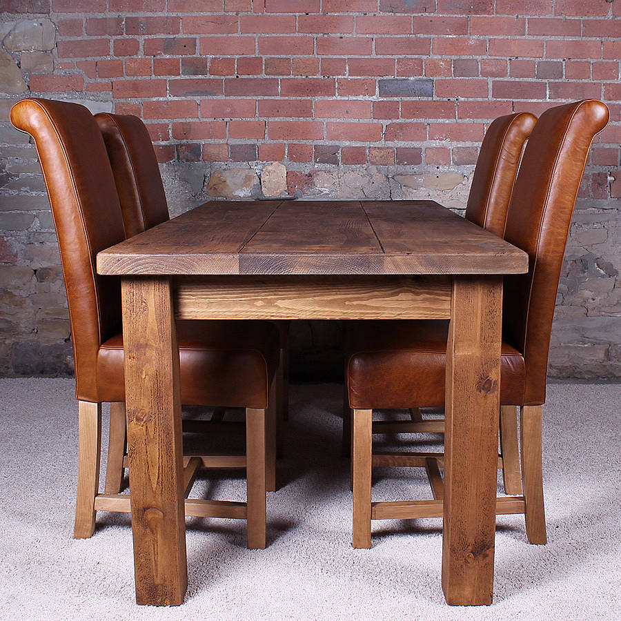 solid wood dining table by h&f | notonthehighstreet.com