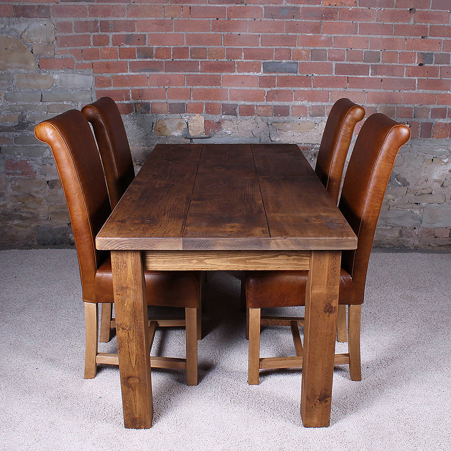 solid wood dining table by h&f