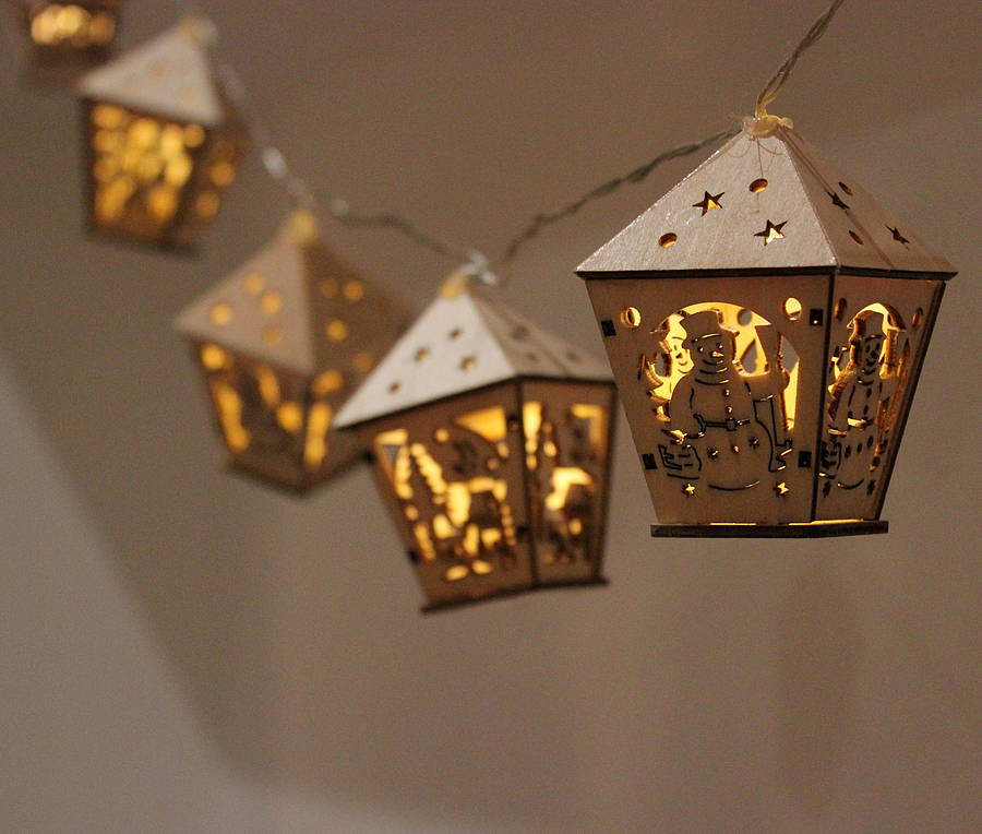 christmas house battery powered fairy lights by the forest & co