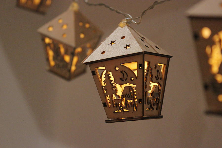 christmas house battery powered fairy lights by the forest & co