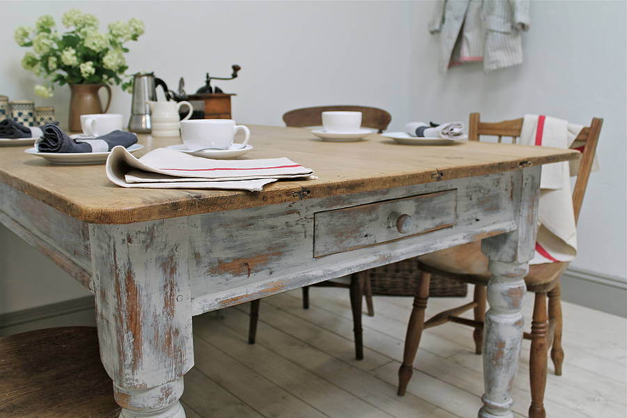 ideas for distressing a kitchen table