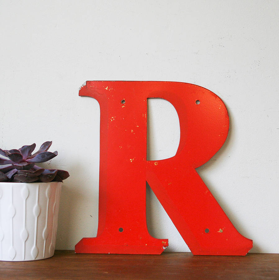 genuine vintage metal letters by bonnie and bell