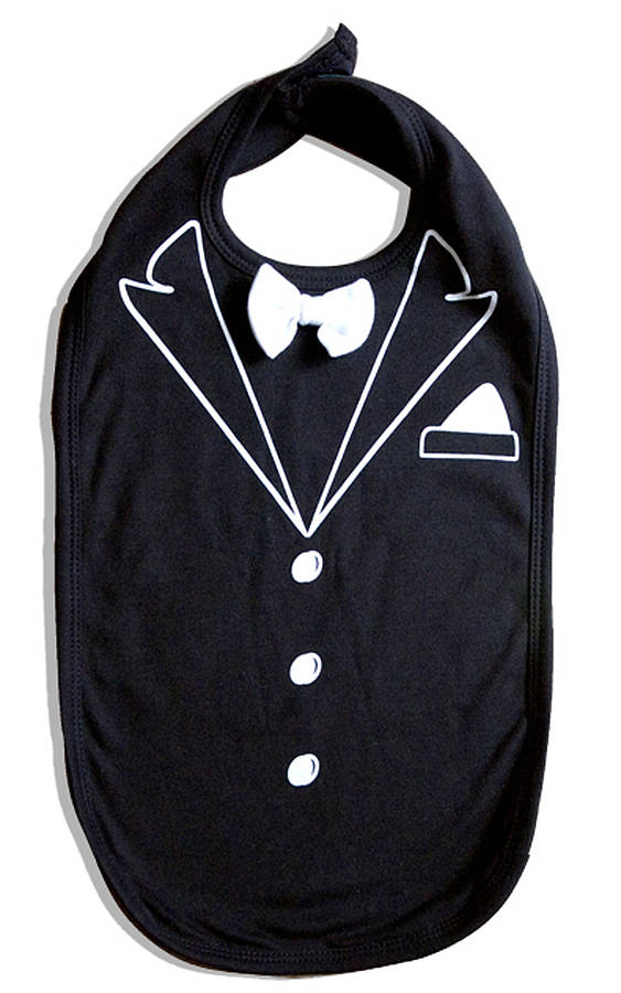 Tuxedo bib by rockabyebaby  notonthehighstreetcom