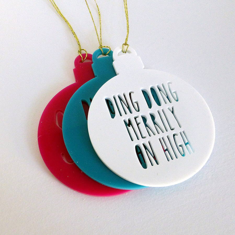 Christmas Song Baubles By Miss Cake