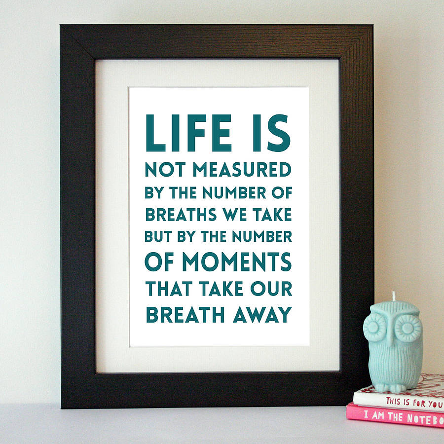 inspirational typographic quote print by hope & love