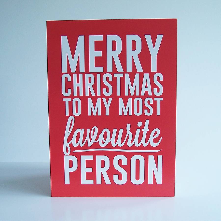 'my most favourite person' christmas card by lucky roo