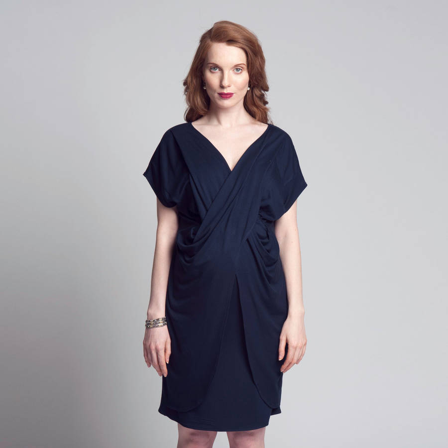 drape front dress by keungzai
