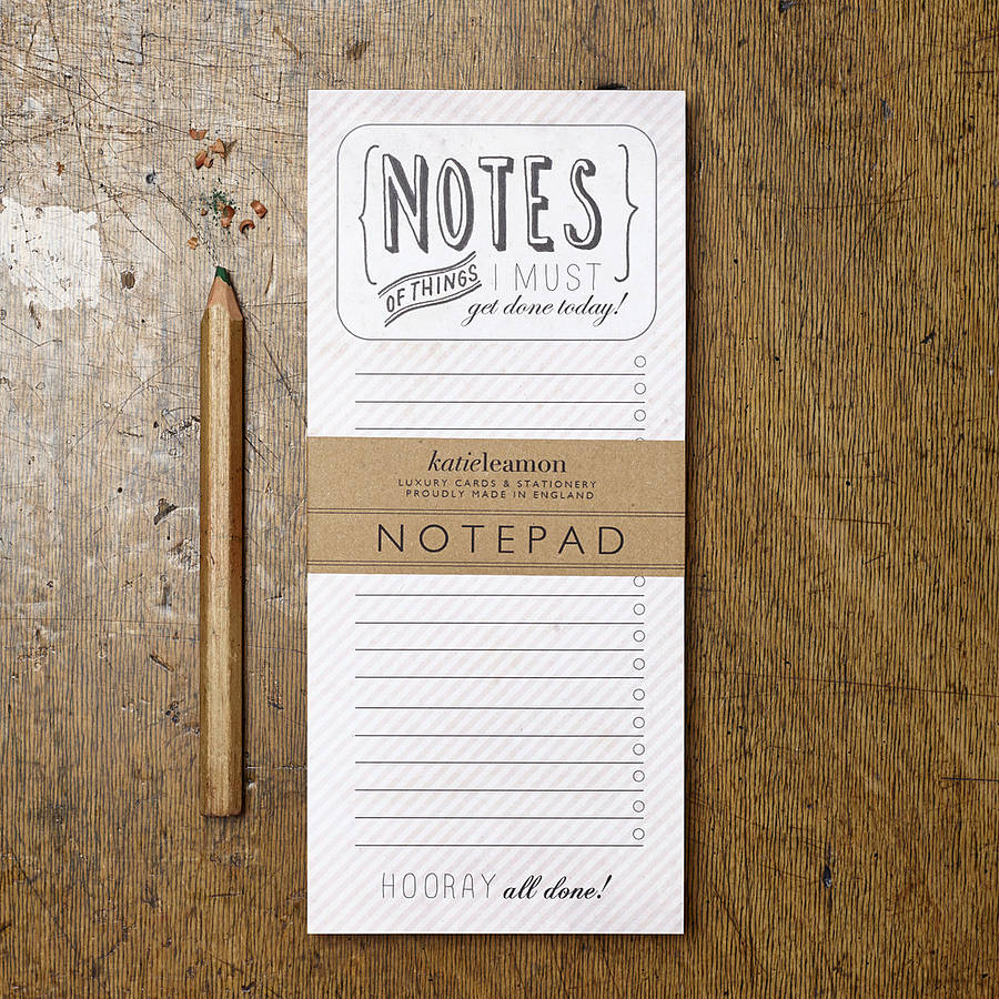 striped desk notepad by katie leamon
