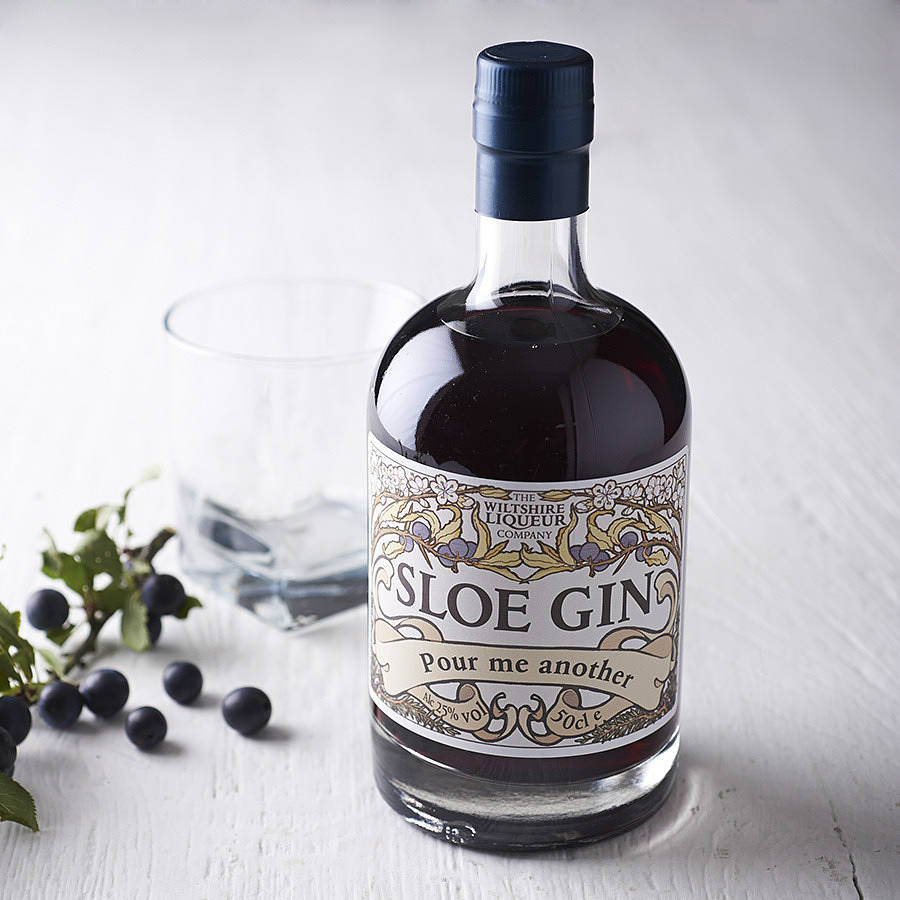 personalised sloe gin by wiltshire liqueur company