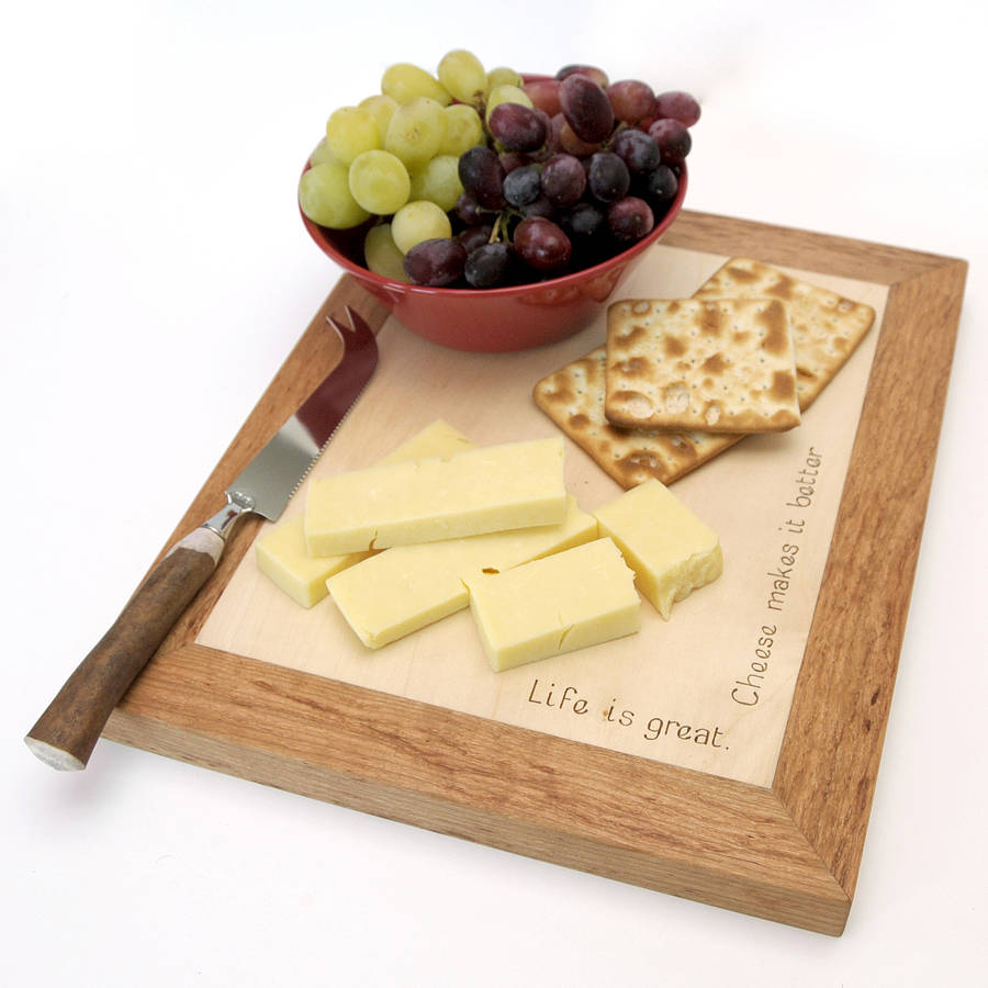 WITH > TRIM cheese CHERRY BOARD WOOD board CAIRN PERSONALISED and personalised CHEESE knife DESIGN >