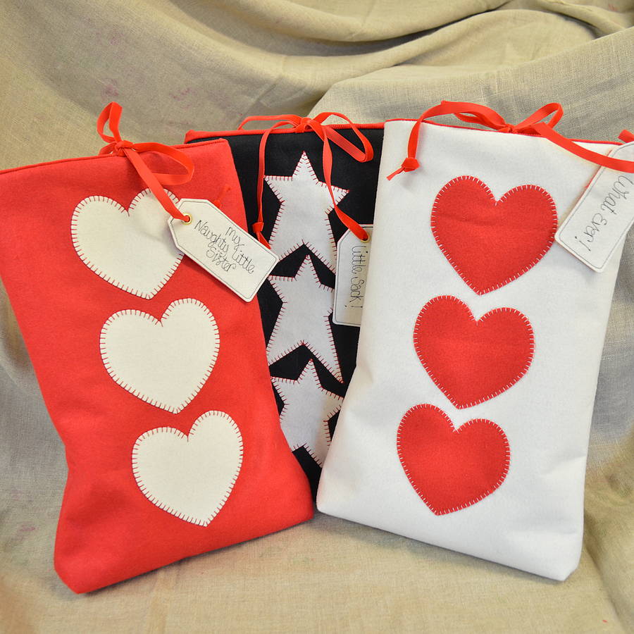 traditional personalised christmas bags by sew very traditional personalised christmas bags by sew very