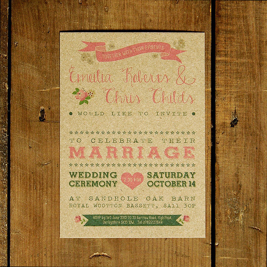 Best country wedding invitations