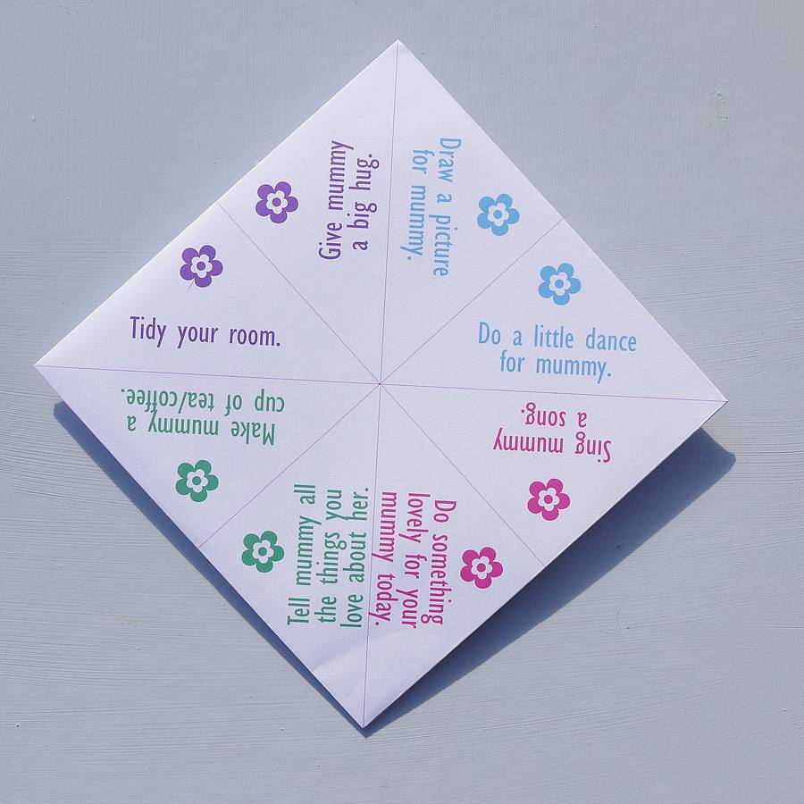 Mothers Day Fortune Teller By Daisyley Designs 4221