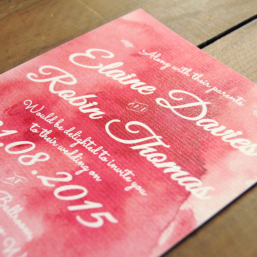 Red evening wedding invitations