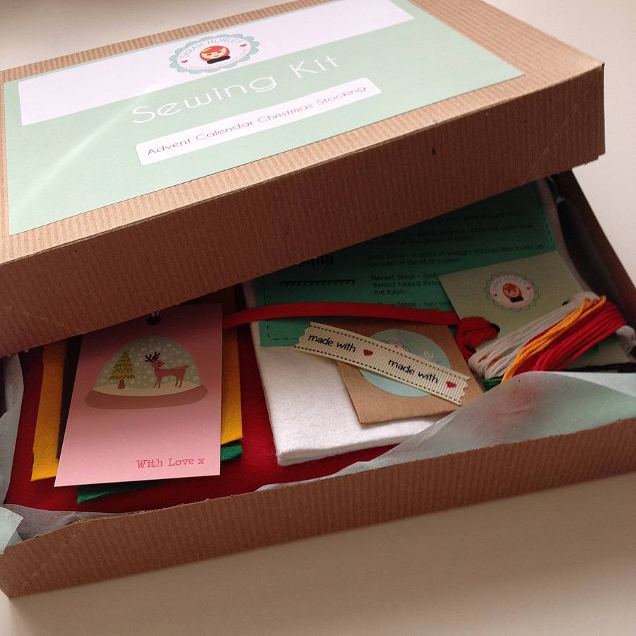 Advent Calendar Christmas Stocking Sewing Kit By Sarah Hurley 