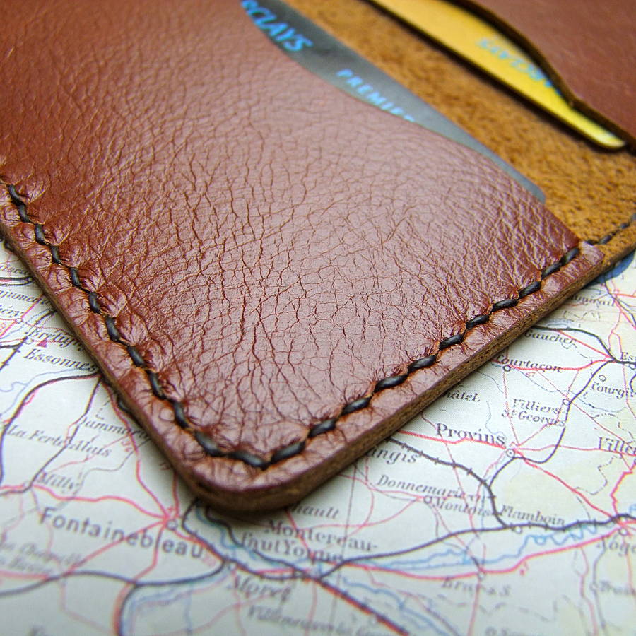 handmade leather card wallet by bobby rocks