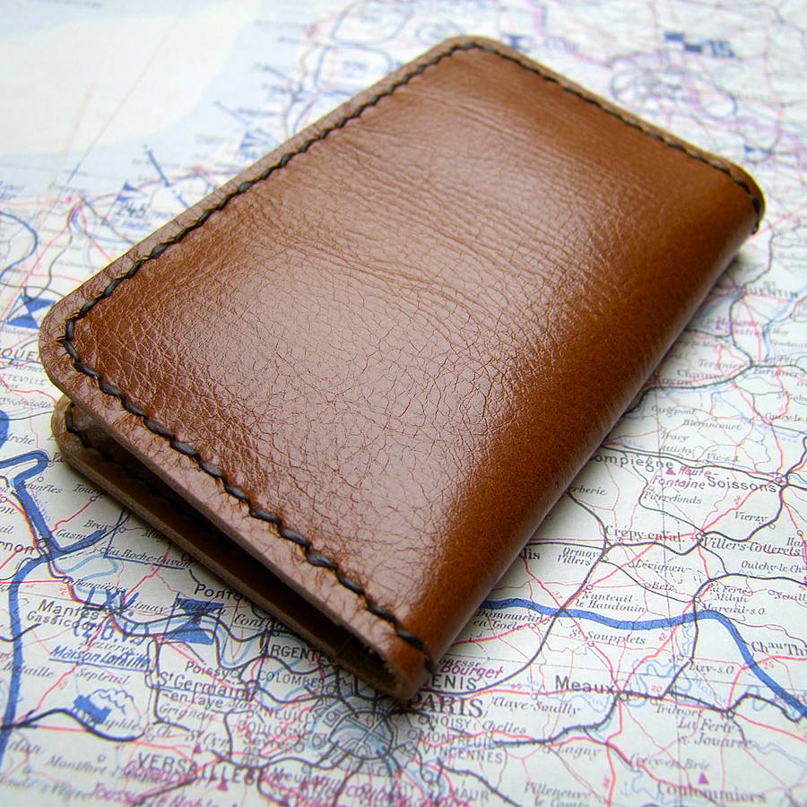 handmade leather card wallet by bobby rocks