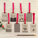 pack of eight 'berries' christmas gift tags by paperknots | notonthehighstreet.com