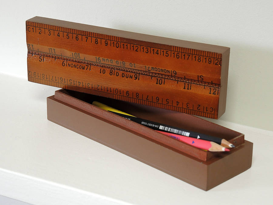 wooden metric pencil case keepsake box by alphs (alphabet interiors