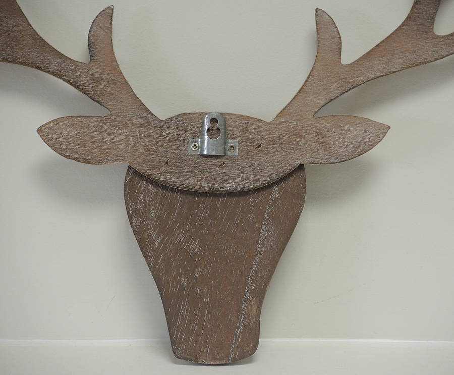 wooden christmas reindeer wall decoration by alphs (alphabet interiors