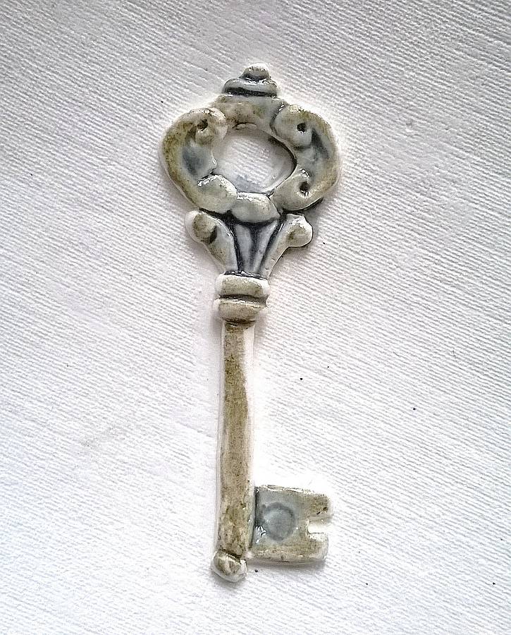 antique key ceramic bowl by little brick house ceramics