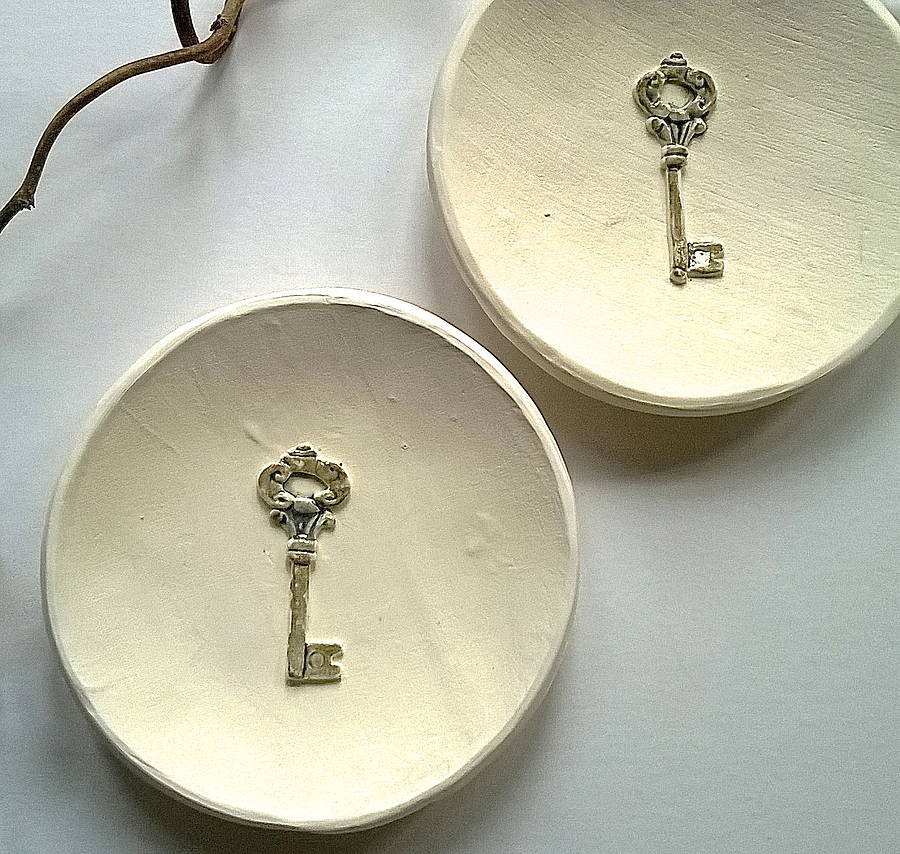 antique key ceramic bowl by little brick house ceramics