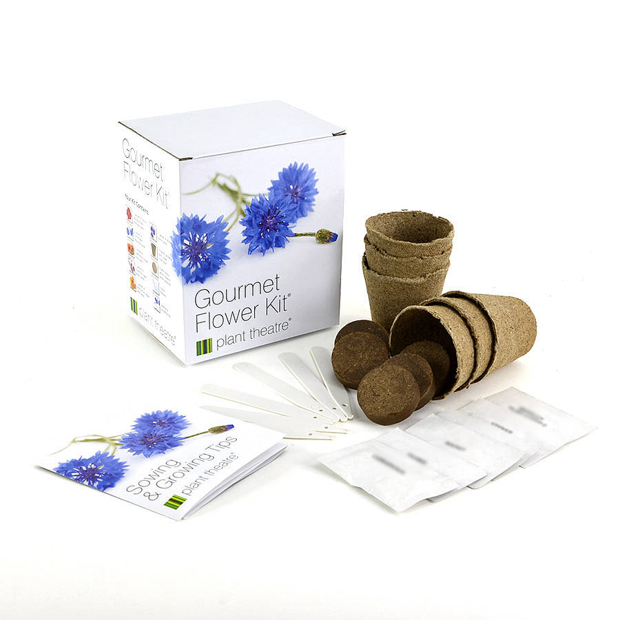 gourmet flower kit six edible varieties by plant theatre
