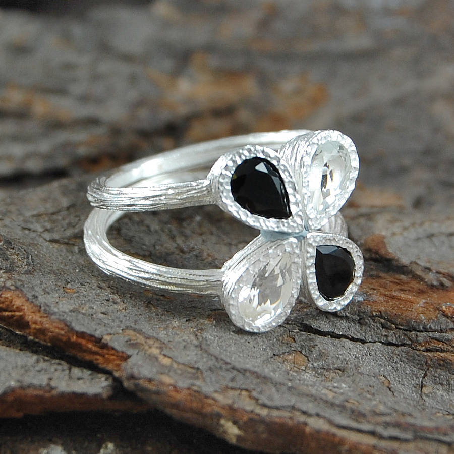 stackable teardrop ring
