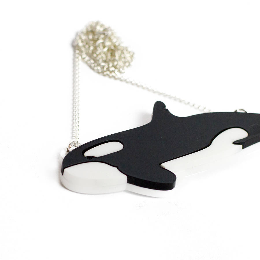 orca killer whale necklace by finest imaginary