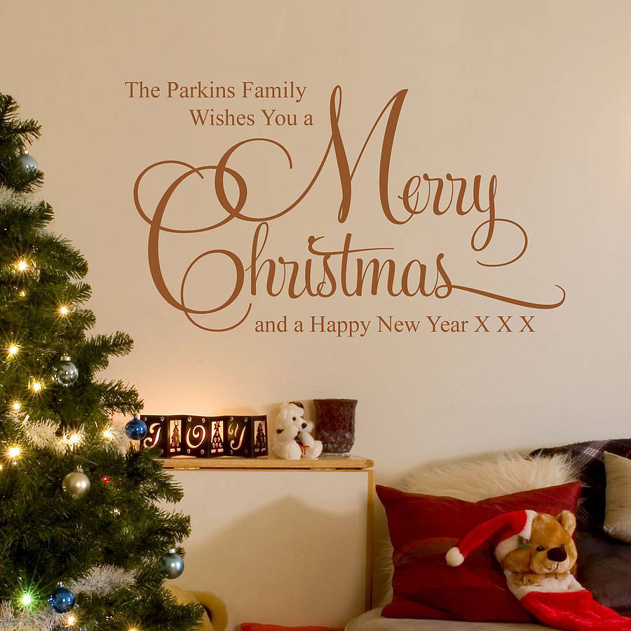personalised christmas family wall stickers by parkins ...