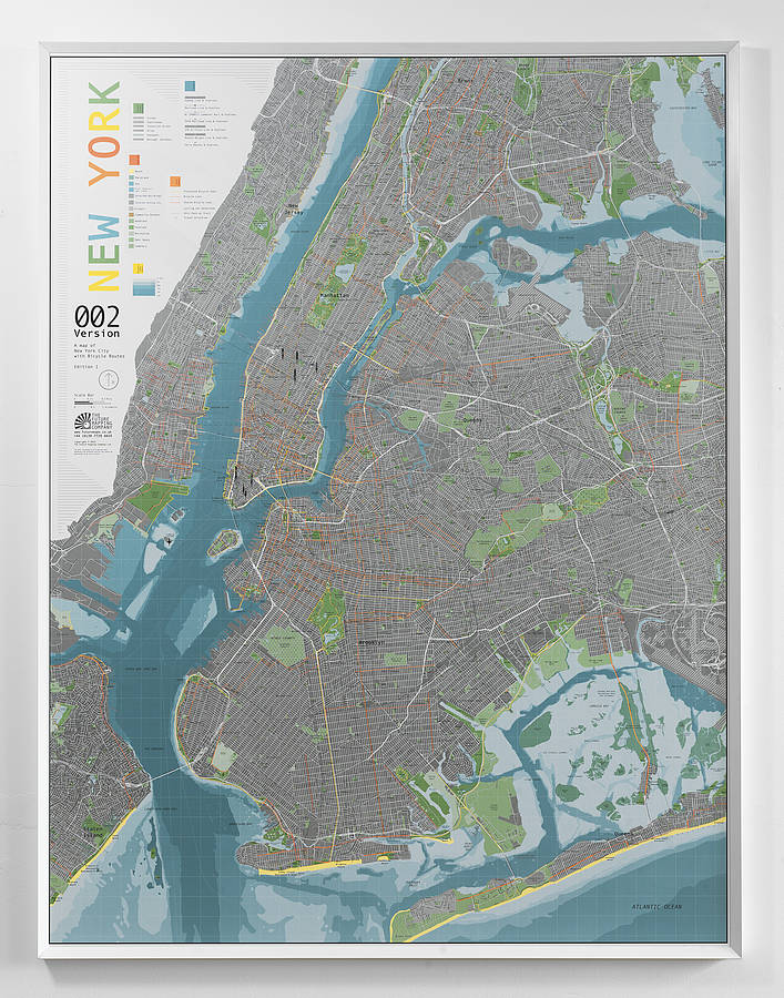 new york wall map by the future mapping company
