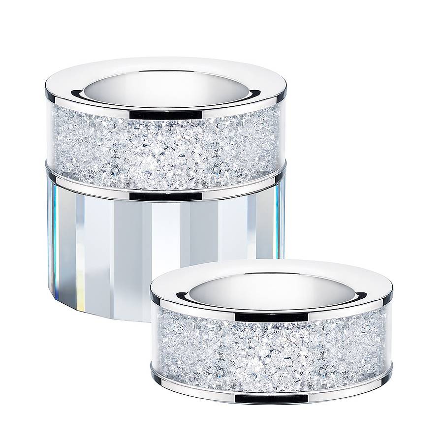 tea light holder filled with swarovski crystals by diamond affair