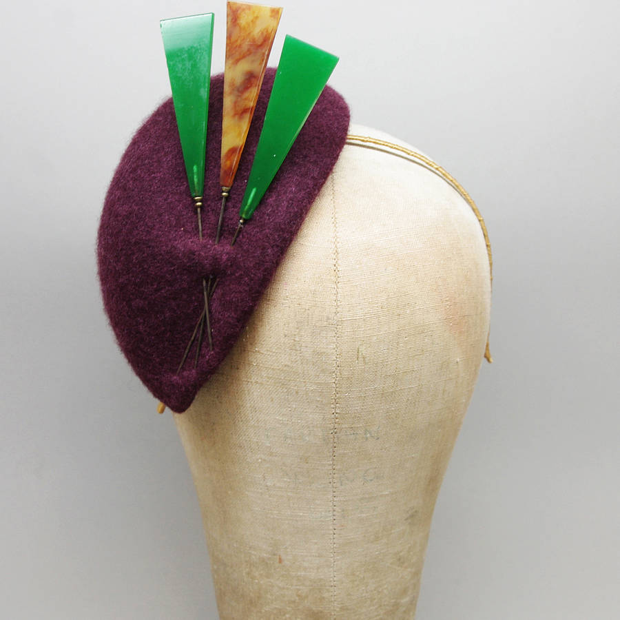 nancy art deco trim by lizzie lock millinery