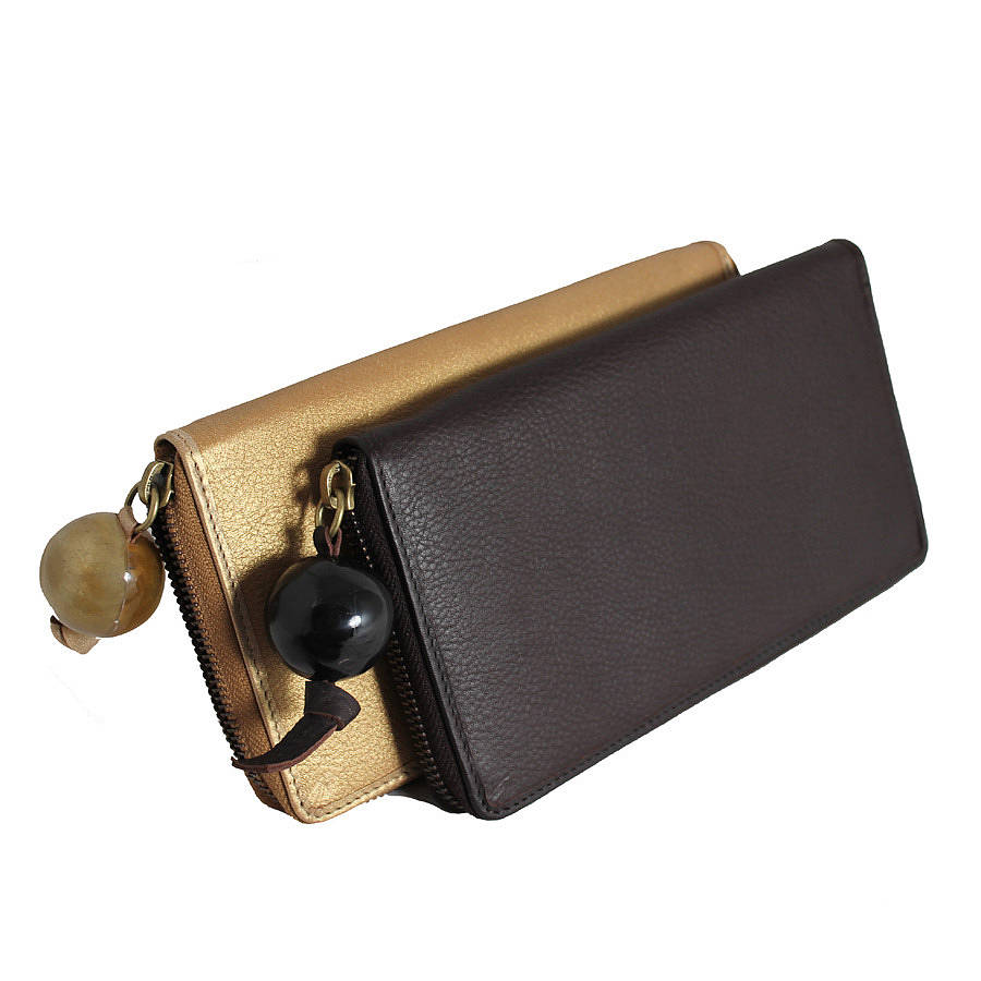 ladies long leather wallet by nv london calcutta