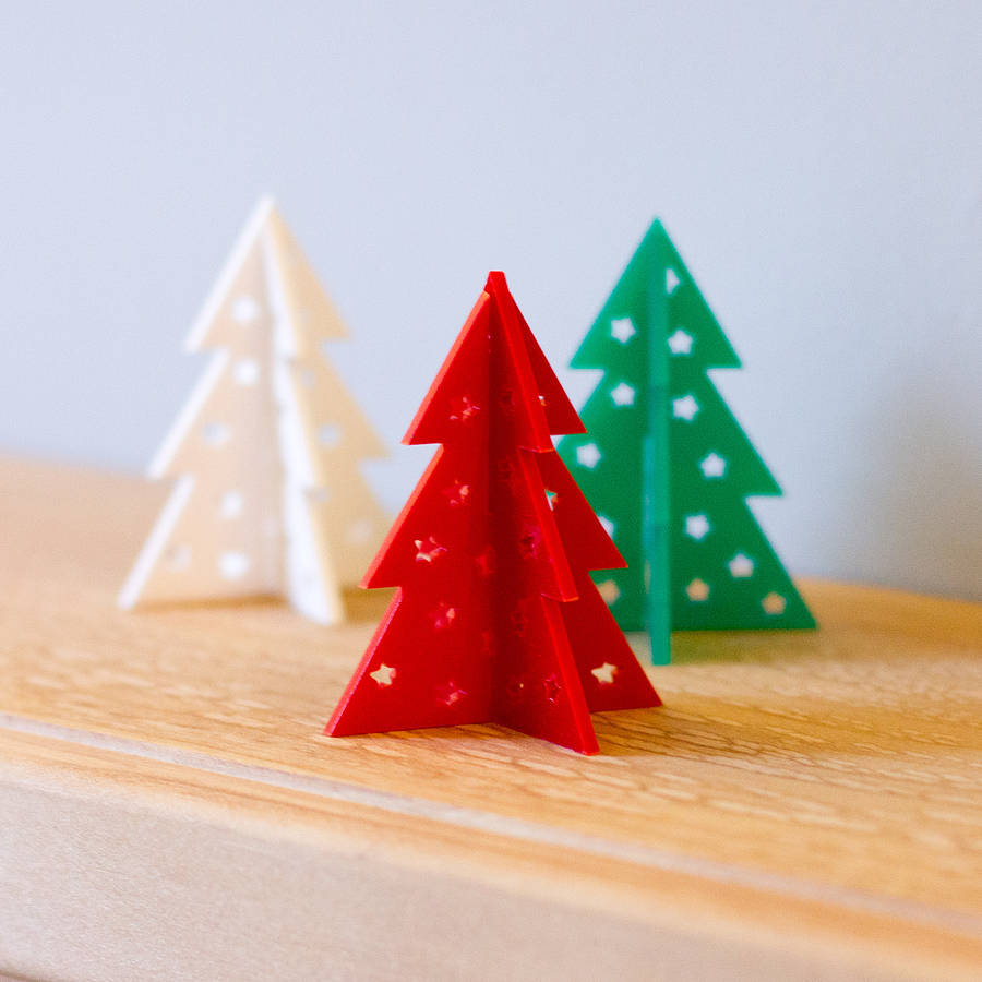laser cut table top christmas tree decoration by finest imaginary