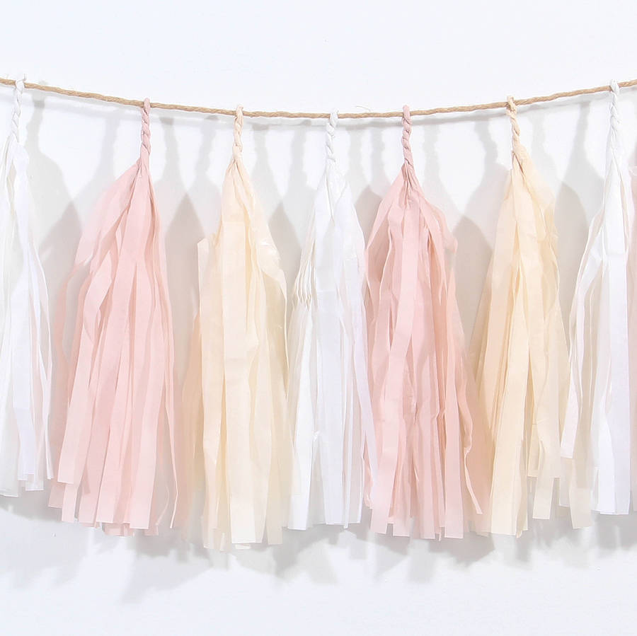 elegance handcut tassel garland by bubblegum balloons