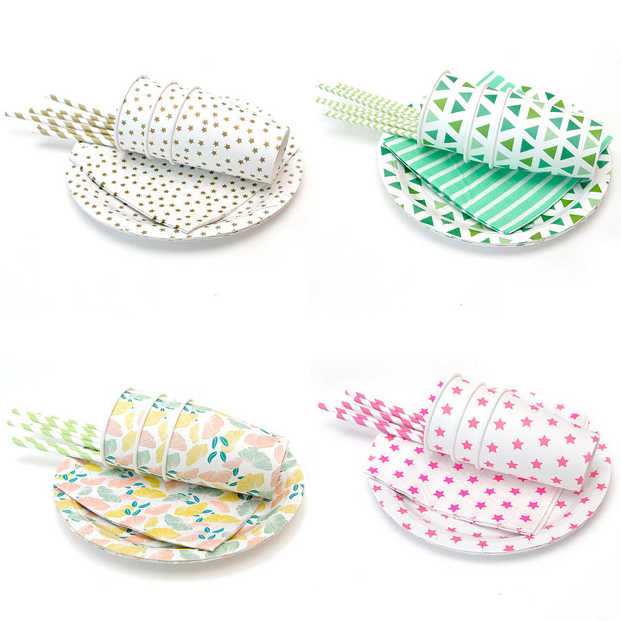 party tableware set by peach blossom