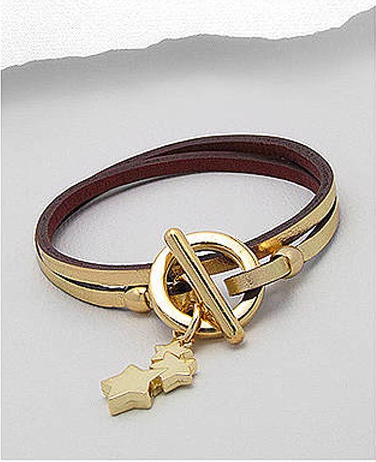 star wrap around leather bracelet by lovethelinks