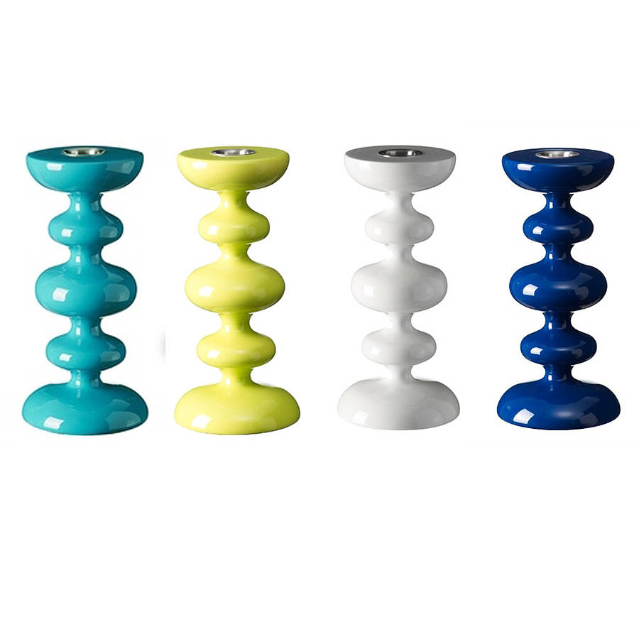 candle holders, contemporary bright coloured candle by ciel