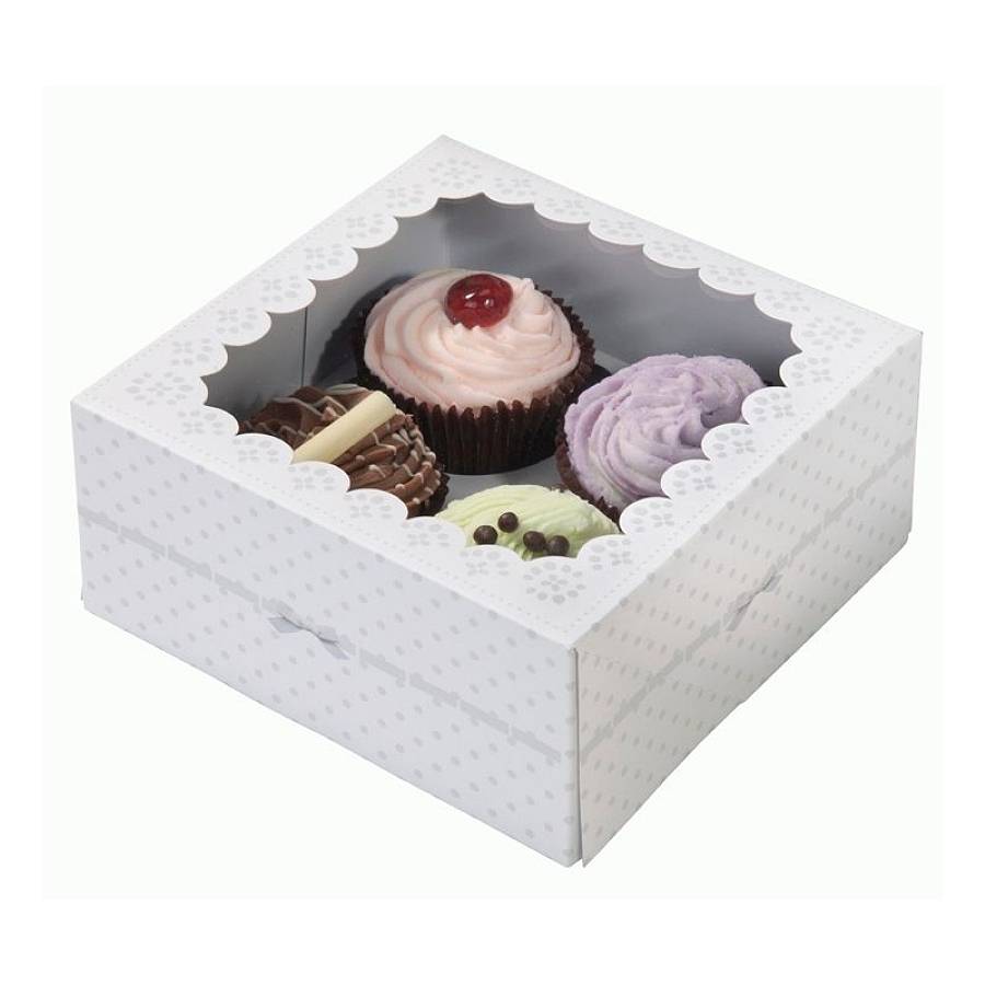 Frills Cupcake Boxes For Four Cupcakes By Bunting And Barrow