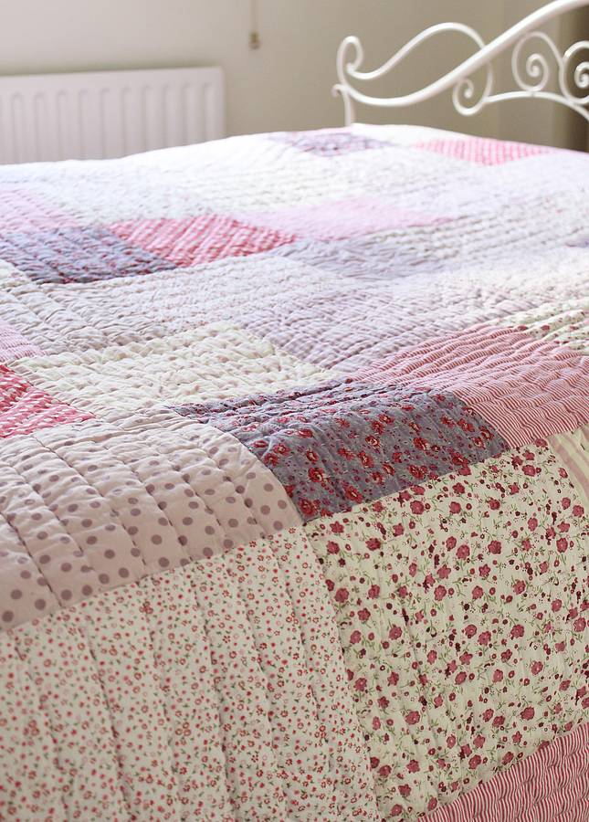 vintage patchwork quilt by lime tree london