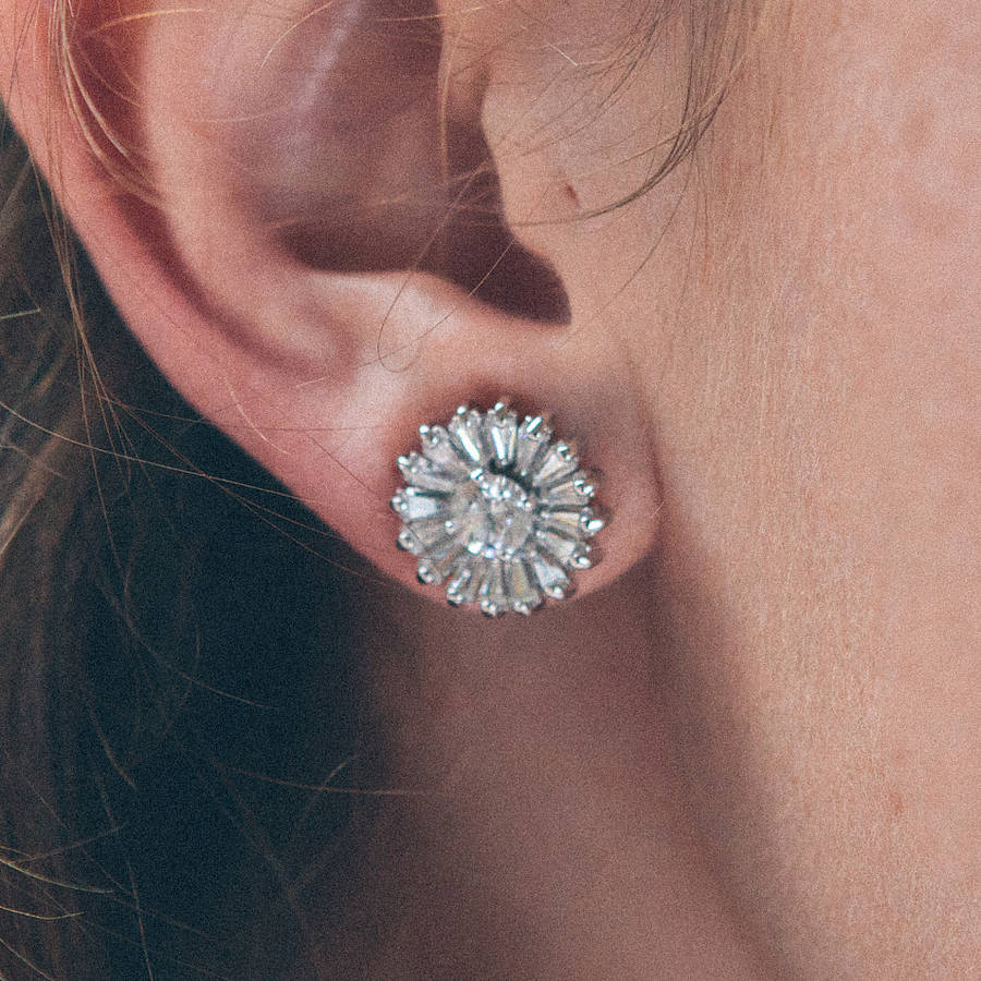 odette crystal bridal stud earrings by debbie carlisle