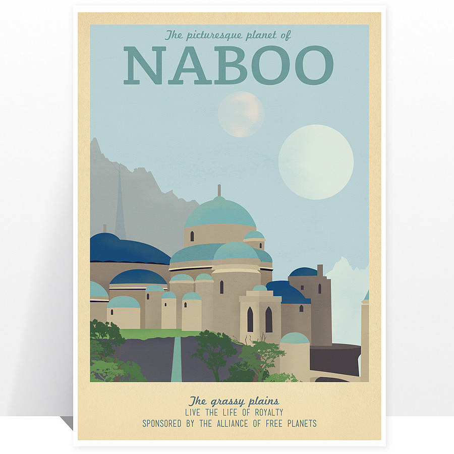 star wars retro travel poster