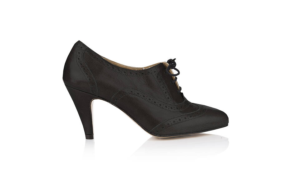 constance brogue leather shoe boots by agnes & norman