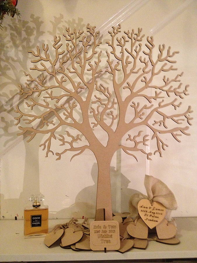 wishing tree large wooden guest book by craft heaven