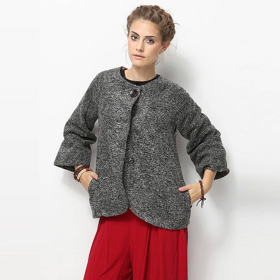felted fleece coat by lalestyle