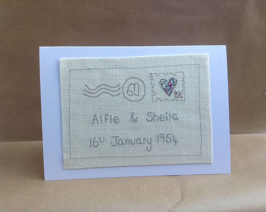 diamond wedding anniversary cardcaroline watts