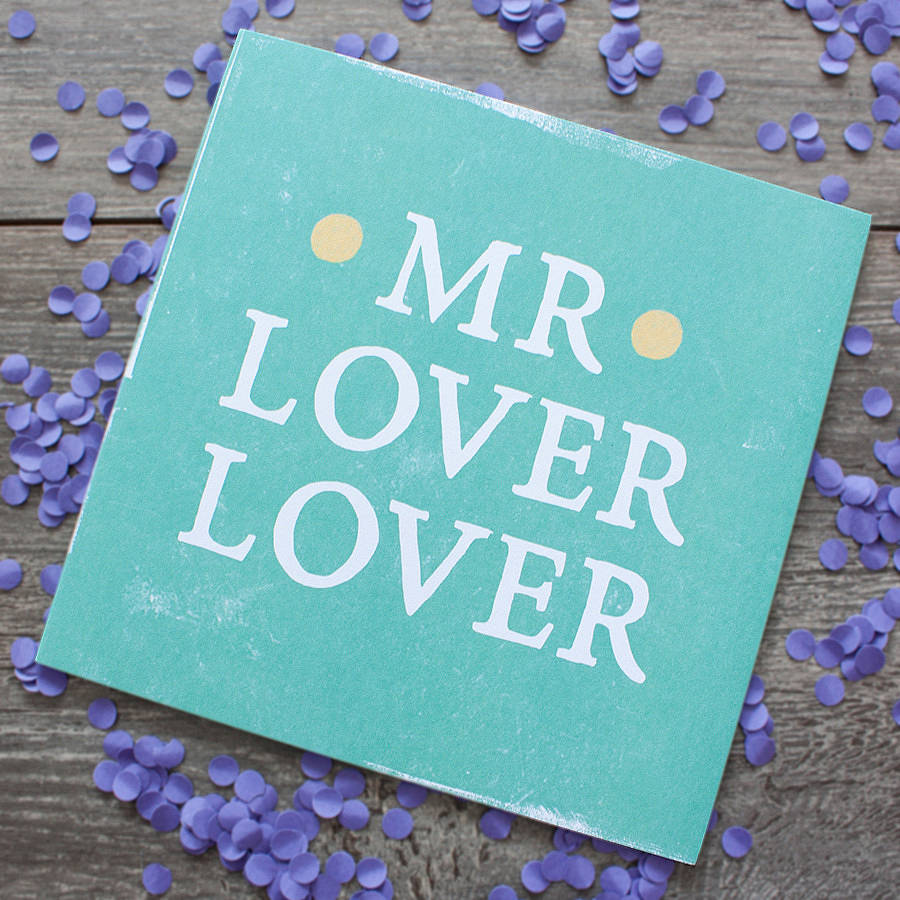  mr Lover Lover Card By Zoe Brennan Notonthehighstreet